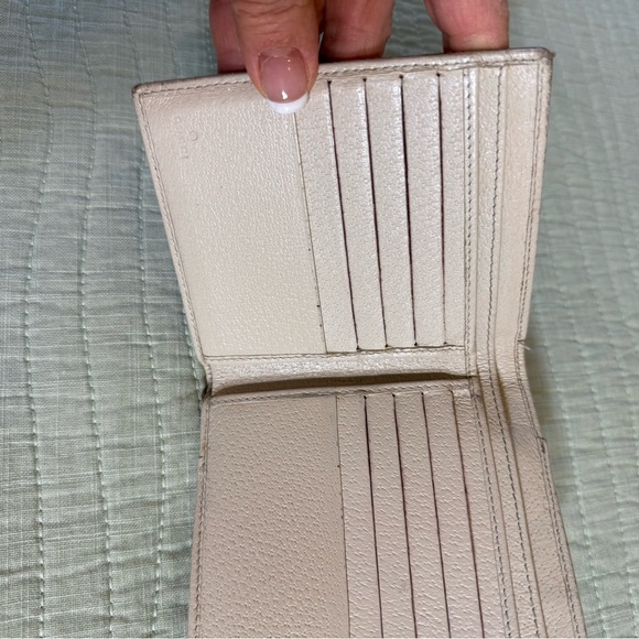 GUCCI VINTAGE ECLIPSE BIFOLD WALLET BROWN & BEIGE SIGNATURE GG - Picture 14 of 14